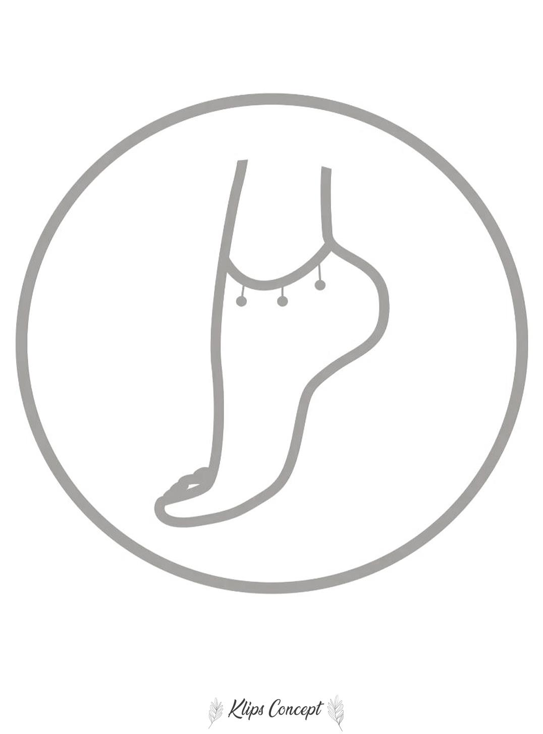 Mineli Balık Detay Çift İp Halhal