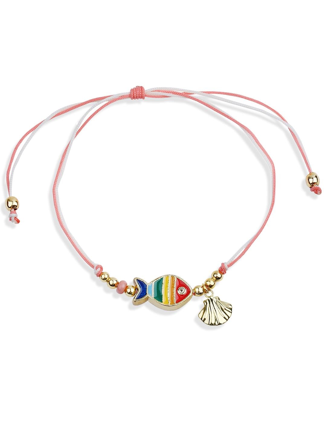 Mineli Balık Detay Çift İp Halhal