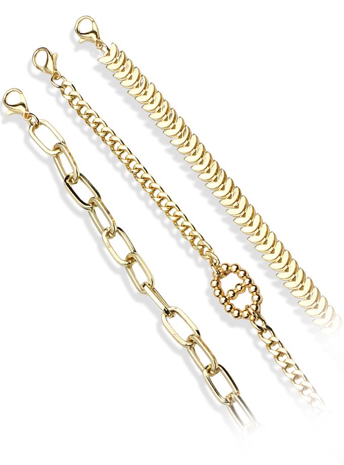  İnce ve Kalın Form Üçlü Kombin Bileklik