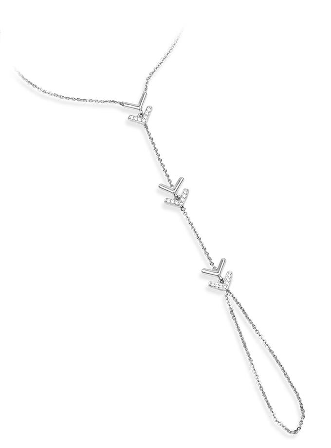 Akış Formlu Gümüş Renk Şahmeran