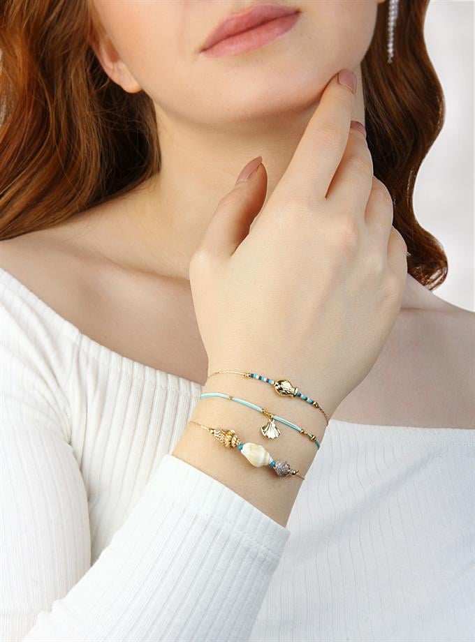 Balık Detay Üçlü Kombin Bileklik