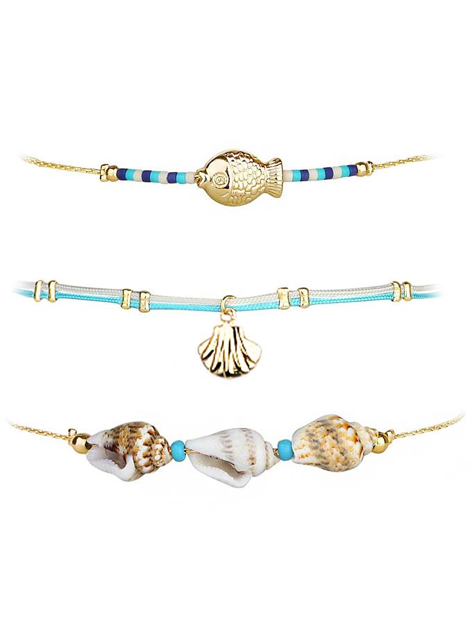 Balık Detay Üçlü Kombin Halhal