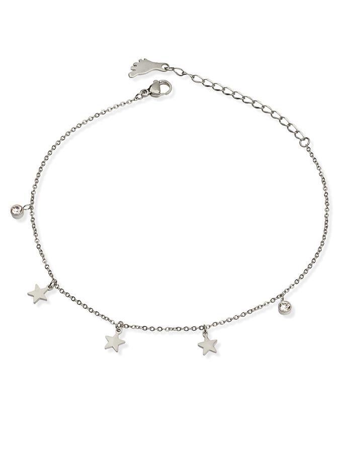 Çelik Yıldız ve Taşlı Zincir Halhal