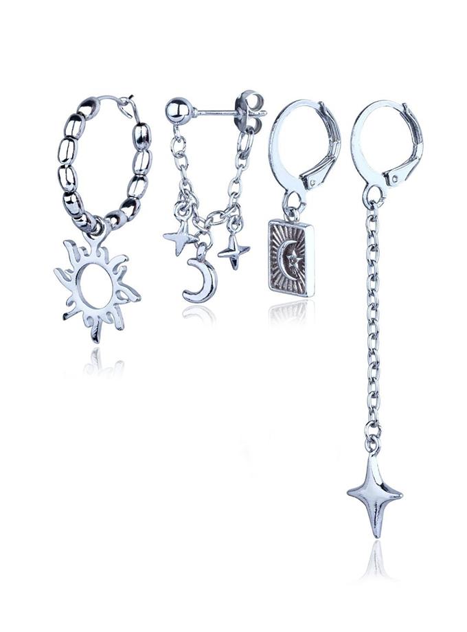 Dörtlü Kombin Objeler Küpe