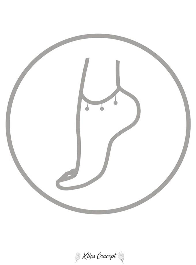 Fil Detay Tüy Obje İp Halhal