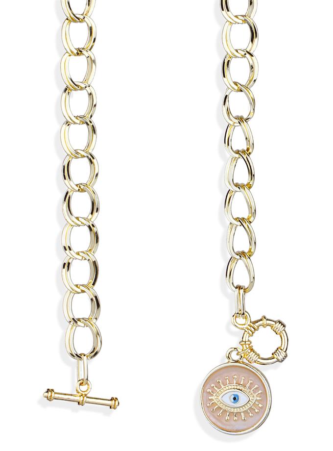 Göz Detay Uzun Tasarım Zincir Kolye