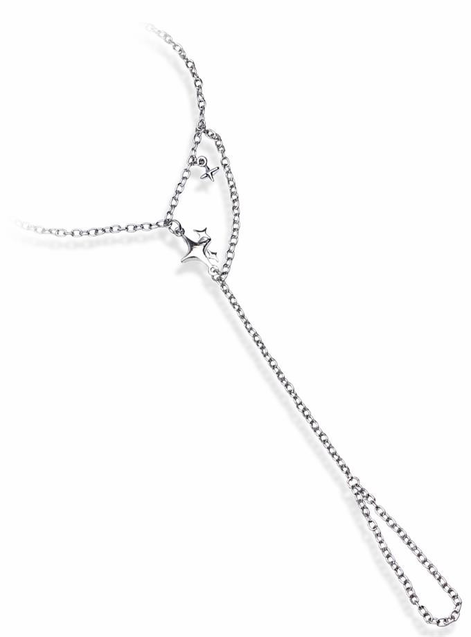 Yıldız Detaylı Gümüş Renk Şahmeran