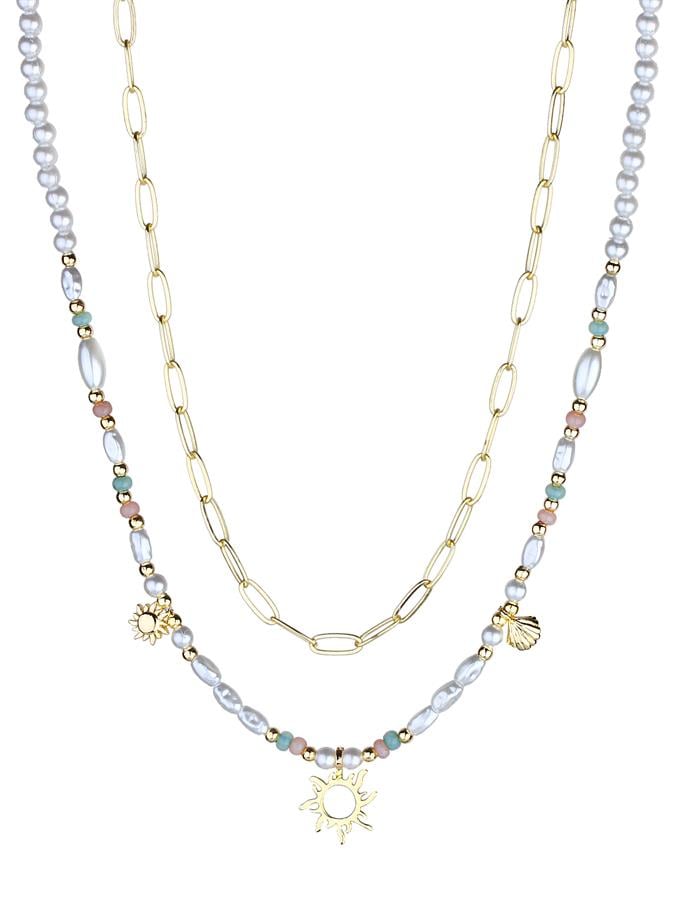 Güneş Işıltısı İkili Kombin Kolye