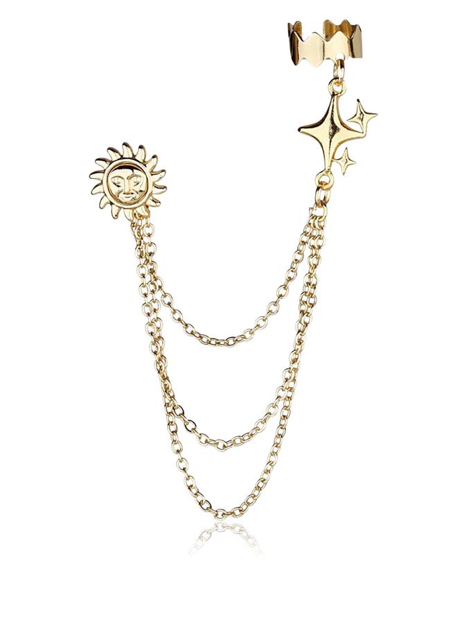 Güneş ve K.Yıldızı Ear Cuff Küpe