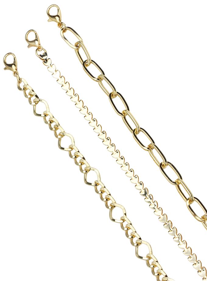 Kalın Form Zincir Kombin Bileklik