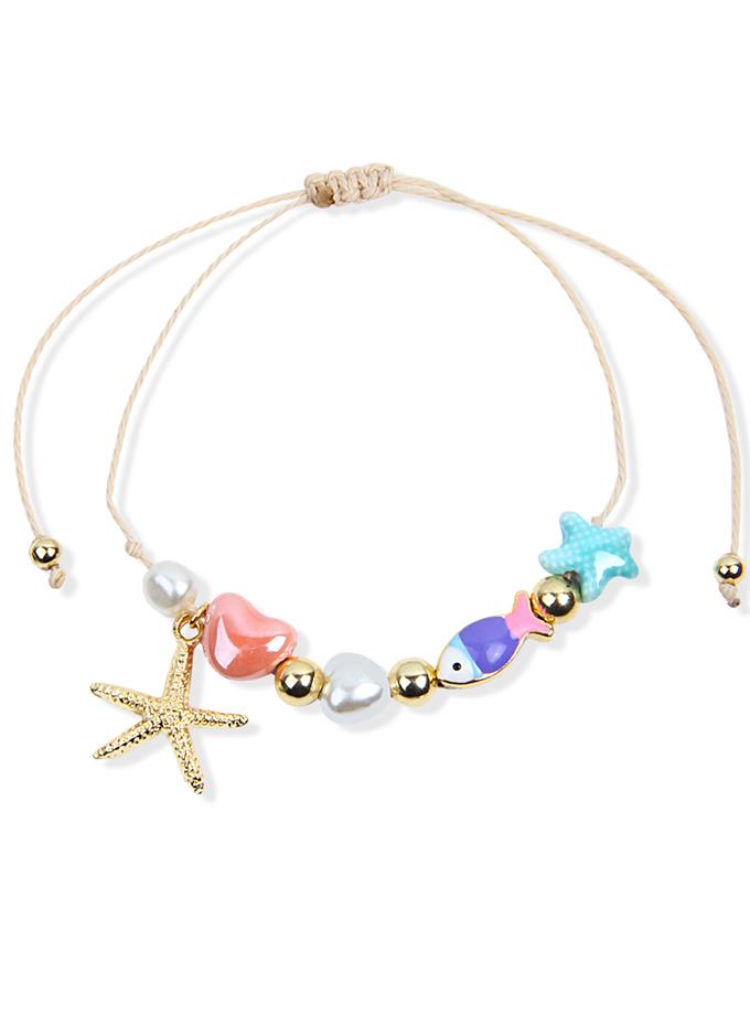 Renkli Deniz Objeleri Dizi İp Bileklik