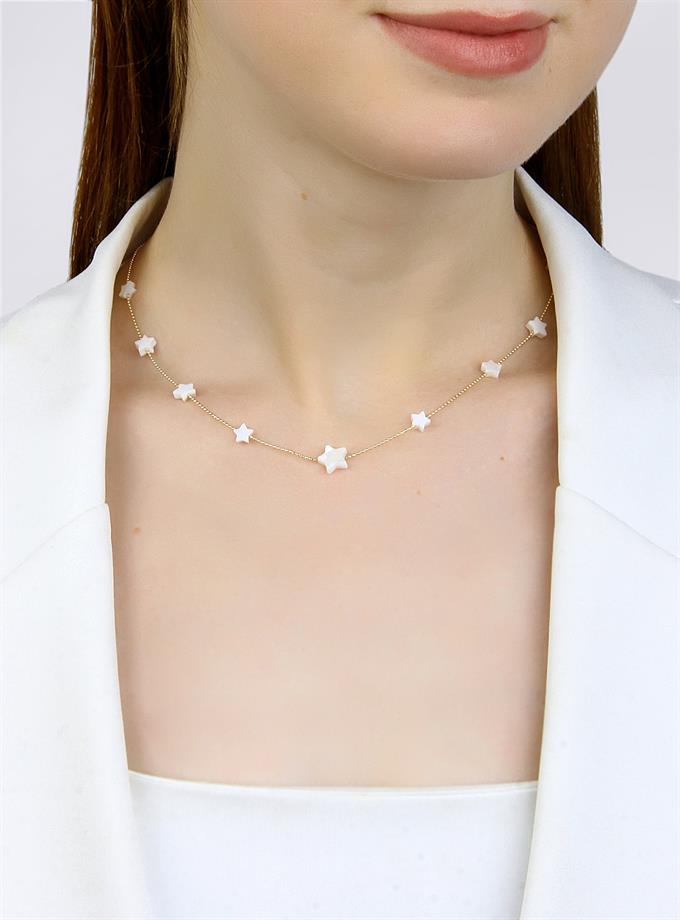 Sedef Yıldız Dizi Zincir Kolye