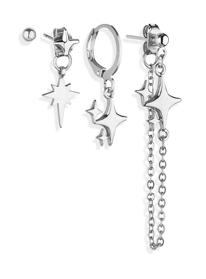 Üçlü Kombin K.Yıldızı Küpe