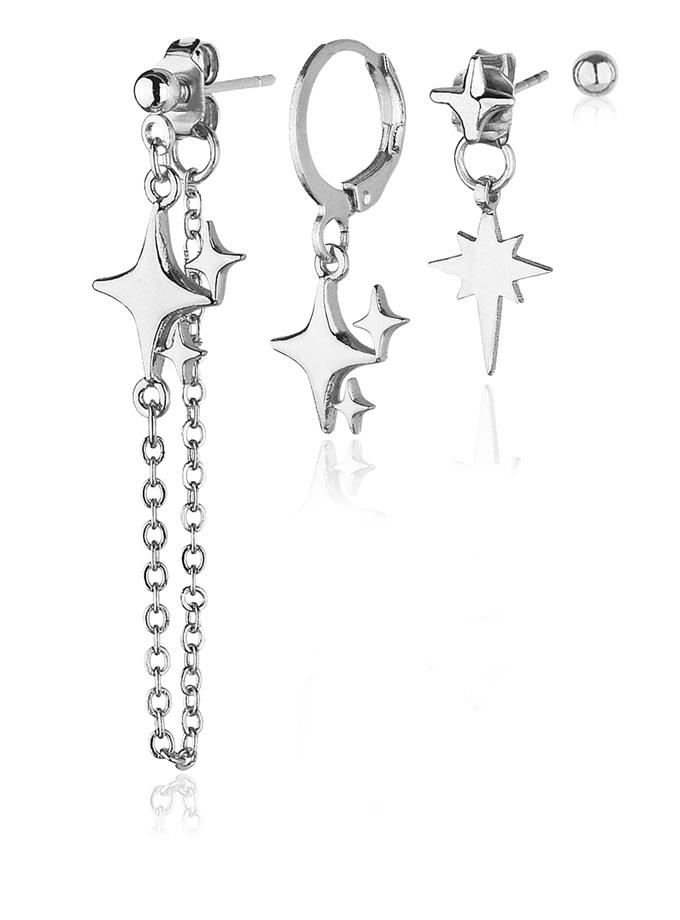 Üçlü Kombin K.Yıldızı Küpe