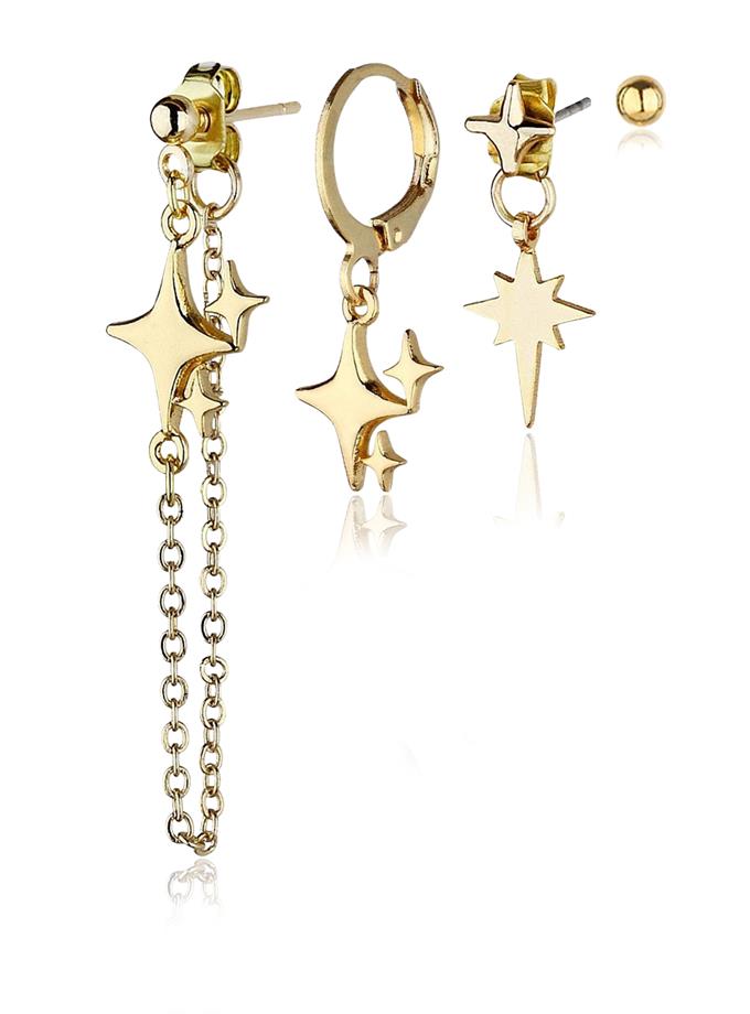 Üçlü Kombin K.Yıldızı Küpe