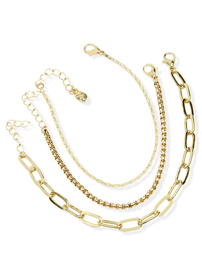 Üçlü Zincir Kombin Bileklik