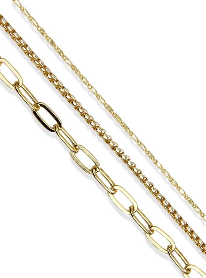 Üçlü Zincir Kombin Bileklik