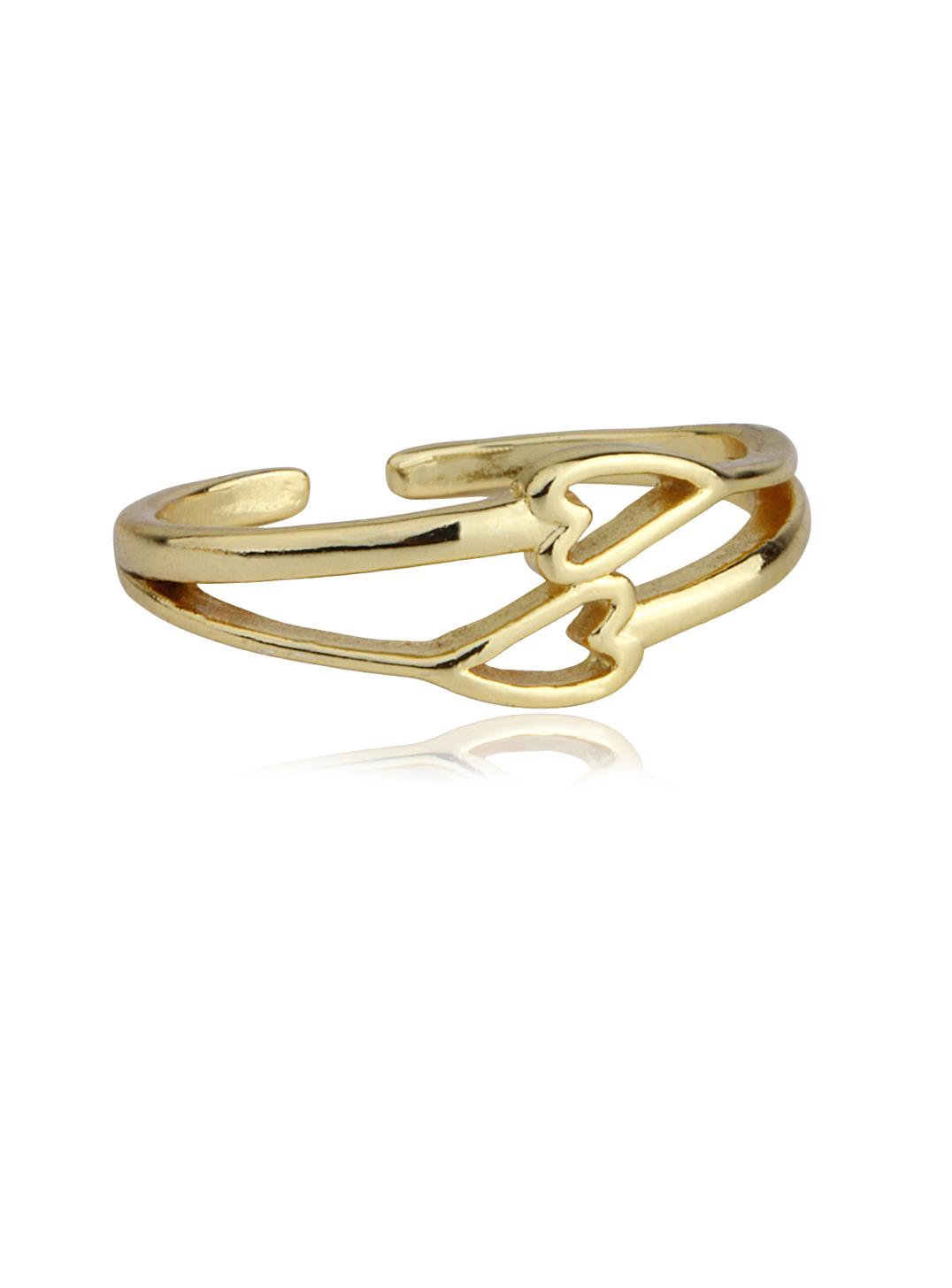 Çift Kalp Detaylı Yüzük