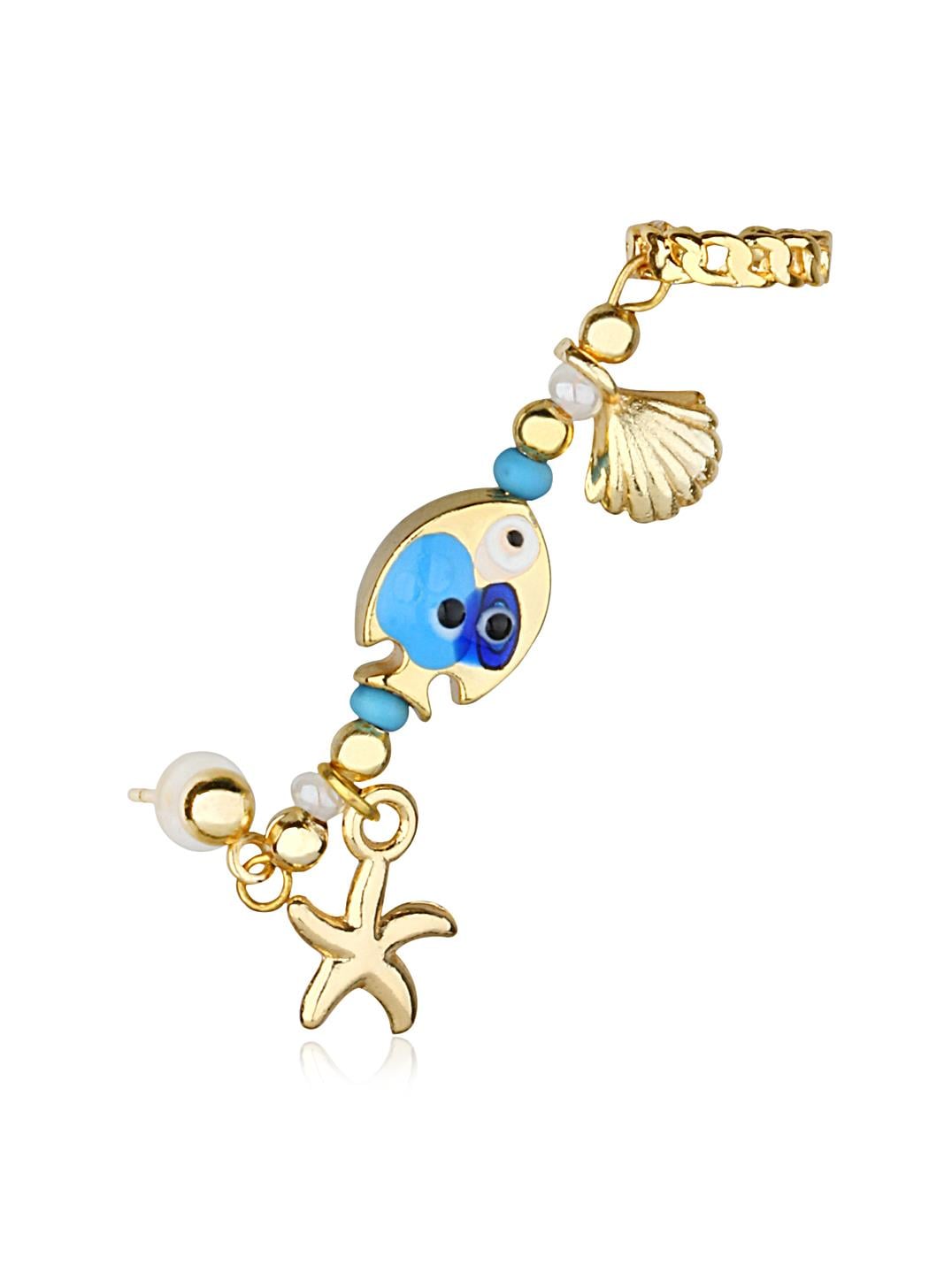 Deniz Objeleri Earcuff Tasarım Küpe