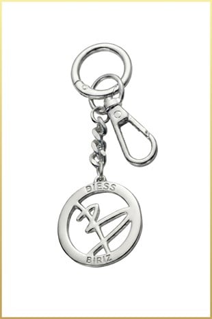BIESS Halka Aksesuarlı Charm Anahtarlık - Gümüş