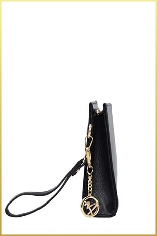 Biess Portföy Clutch El Çantası (Charm Hediyeli) - Siyah