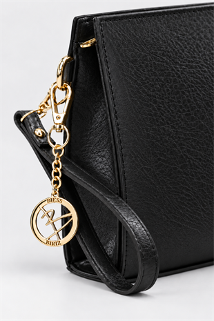 Biess Portföy Clutch El Çantası (Charm Hediyeli) - Siyah