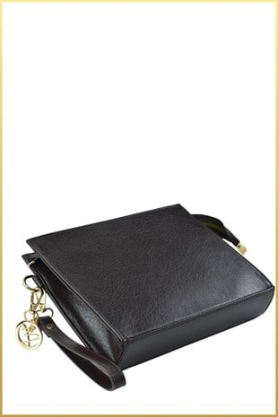 Biess Portföy Clutch El Çantası (Charm Hediyeli) - Acı Kahve