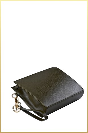 Biess Portföy Clutch El Çantası (Charm Hediyeli) - Haki