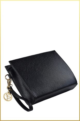 Biess Portföy Clutch El Çantası (Charm Hediyeli) - Siyah