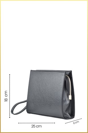 Biess Portföy Clutch El Çantası (Charm Hediyeli) - Siyah
