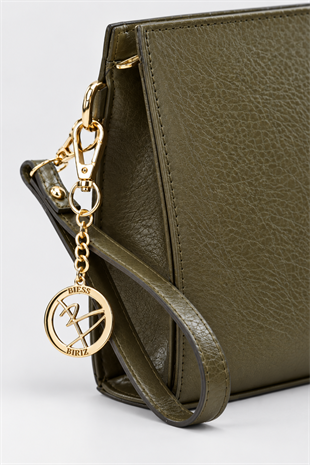 Biess Portföy Clutch El Çantası (Charm Hediyeli) - Haki