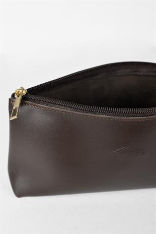 Biriz Kadın Makyaj Çantası - Acı Kahve