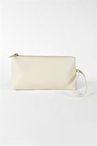 Biriz Kadın Makyaj Çantası - Krem