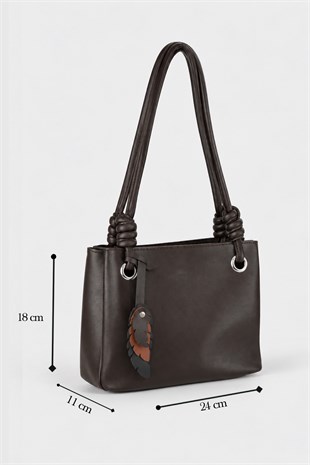 Charm Model El ve Omuz Çantası - Acı Kahve