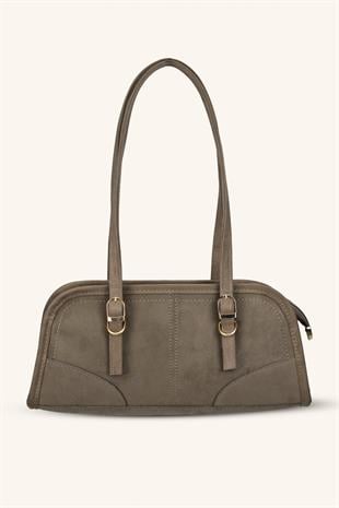 Chic Model Süet Baget Çanta - Vizon