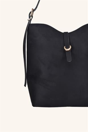 Dora El ve Omuz Çantası - Siyah