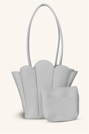 Dore El ve Omuz Çantası - Beyaz