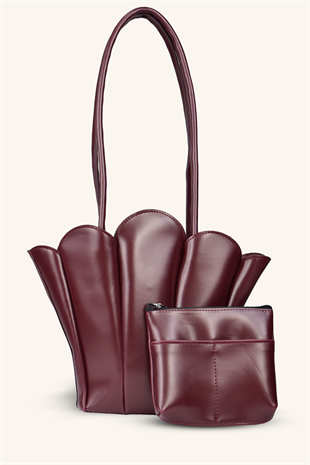 Dore El ve Omuz Çantası - Bordo