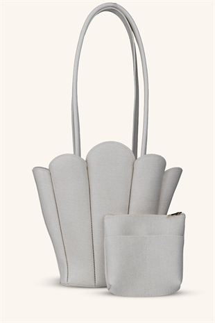 Dore El ve Omuz Çantası - Krem