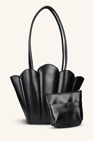 Dore El ve Omuz Çantası - Siyah