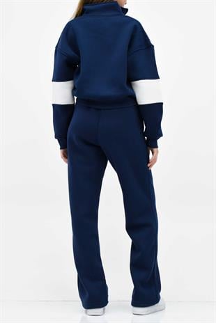 Garnili Eşofman Takımı – Lacivert-Beyaz