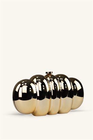Honey Model Parlak Abiye Çanta - Gold
