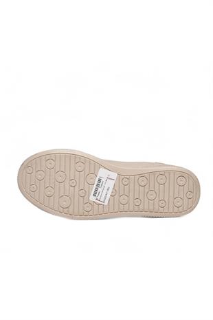 Kadın Deri Sneaker - Bej