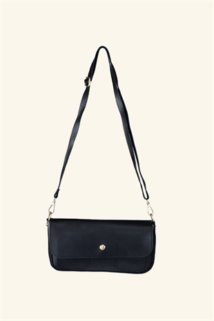 Kadın Dikdörtgen Model Omuz Çantası - Siyah