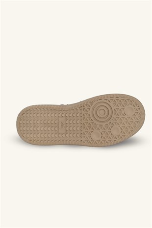 Kadın Hakiki Deri Bağcıklı Sneaker - Siyah