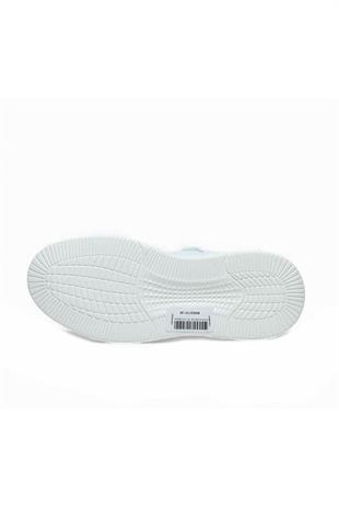 Kadın Kalın Taban Deri Sneaker - Beyaz