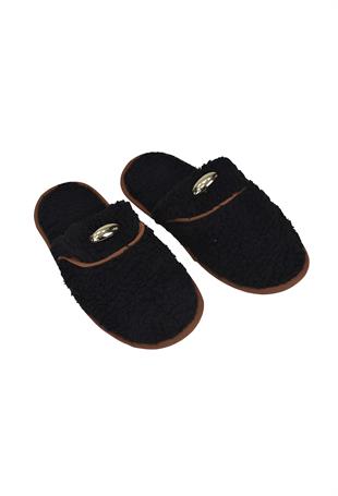 Kadın Kışlık Ev Terliği - Siyah