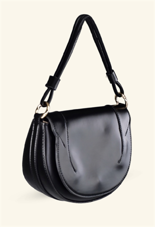 Kadın Postacı Model Omuz Çantası - Siyah