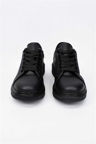Kadın Yüksek Tabanlı Sneaker- Siyah