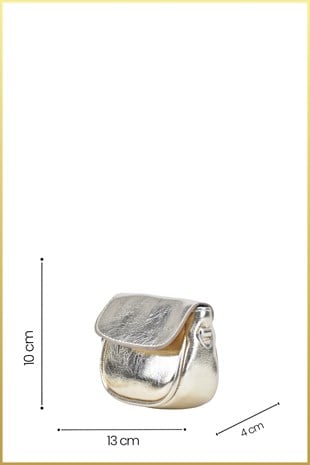 Lovely Kadın Mini Ayarlanabilir Askılı Omuz Çantası - Gold